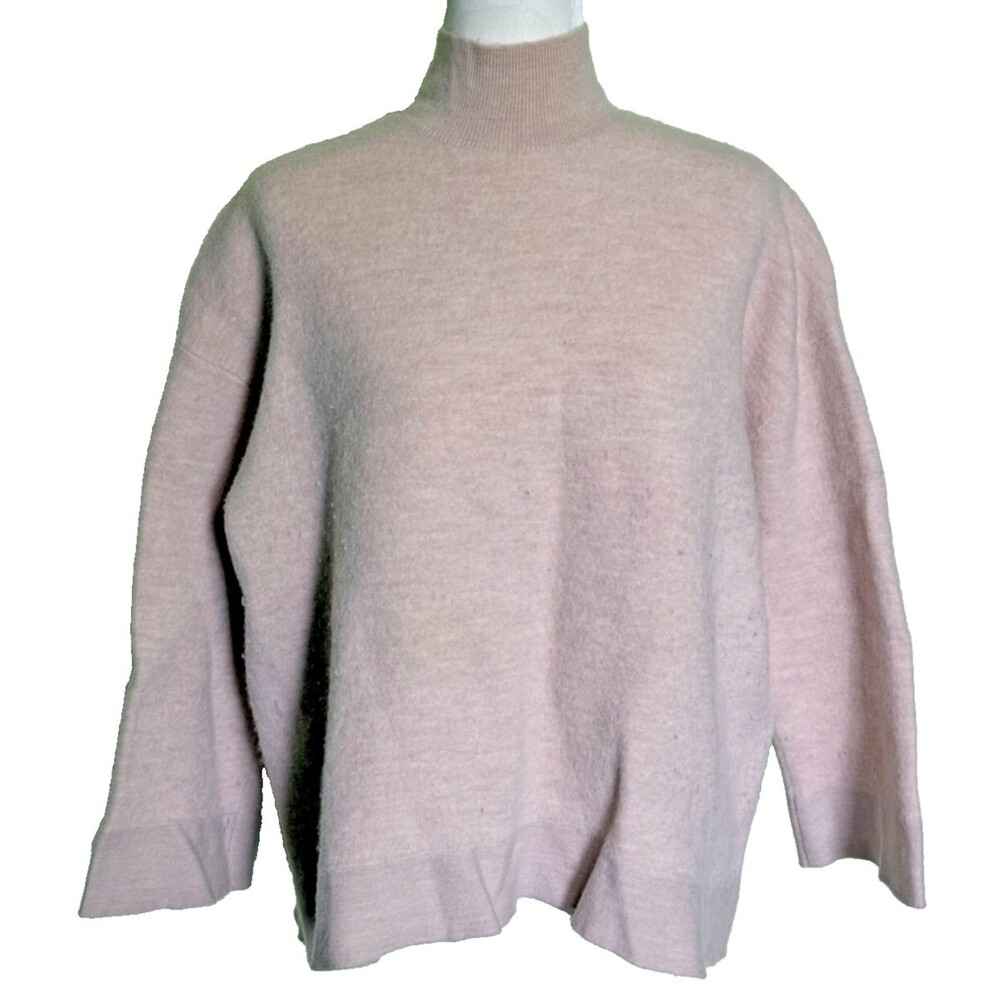 Ann Taylor Women's Oversized Mock Neck Minimalist Scandi Quiet Luxury Sweater XL